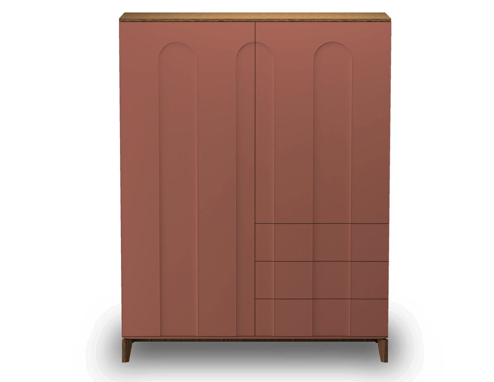 Шкаф Float с двумя дверцами и тремя ящиками Arch 2