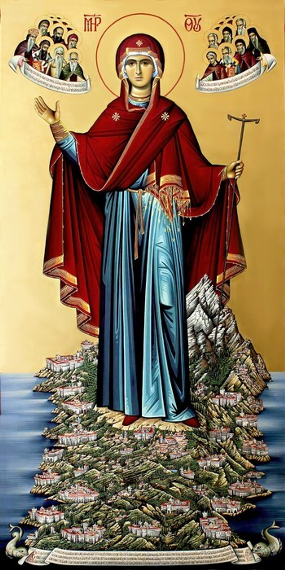 Икона под старину А5. Дерево, холст (иконы Спасителя и Богородицы)