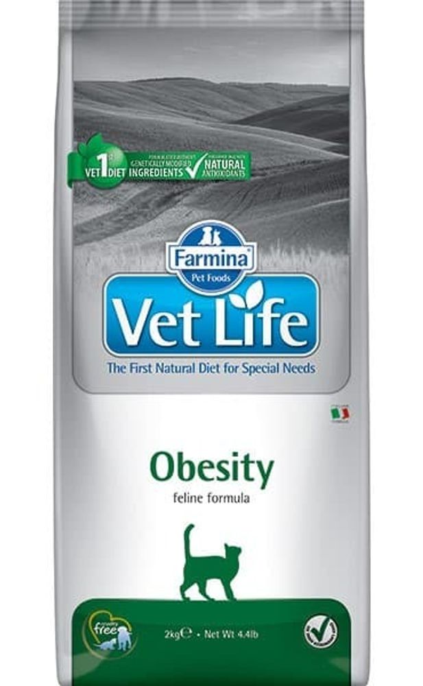 Farmina 2кг Vet Life Cat  Obesity для кошек при избыточном весе