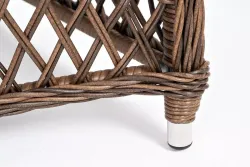 "Эспрессо-80 L" обеденная группа плетеная, цвет коричневый