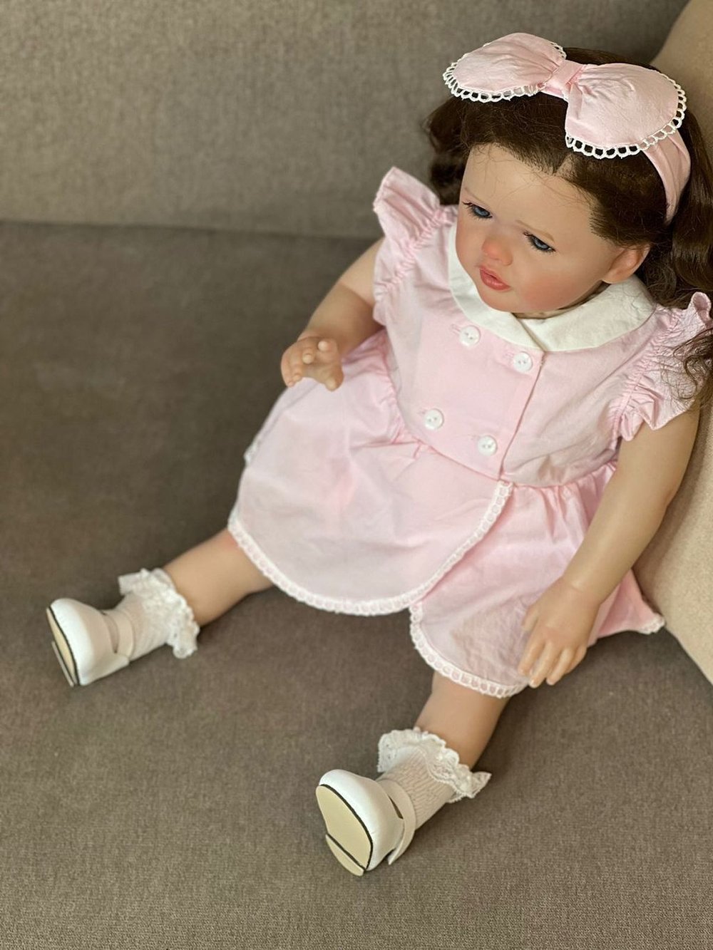 Кукла Реборн мягконабивная 60см в пакете (FA-334)