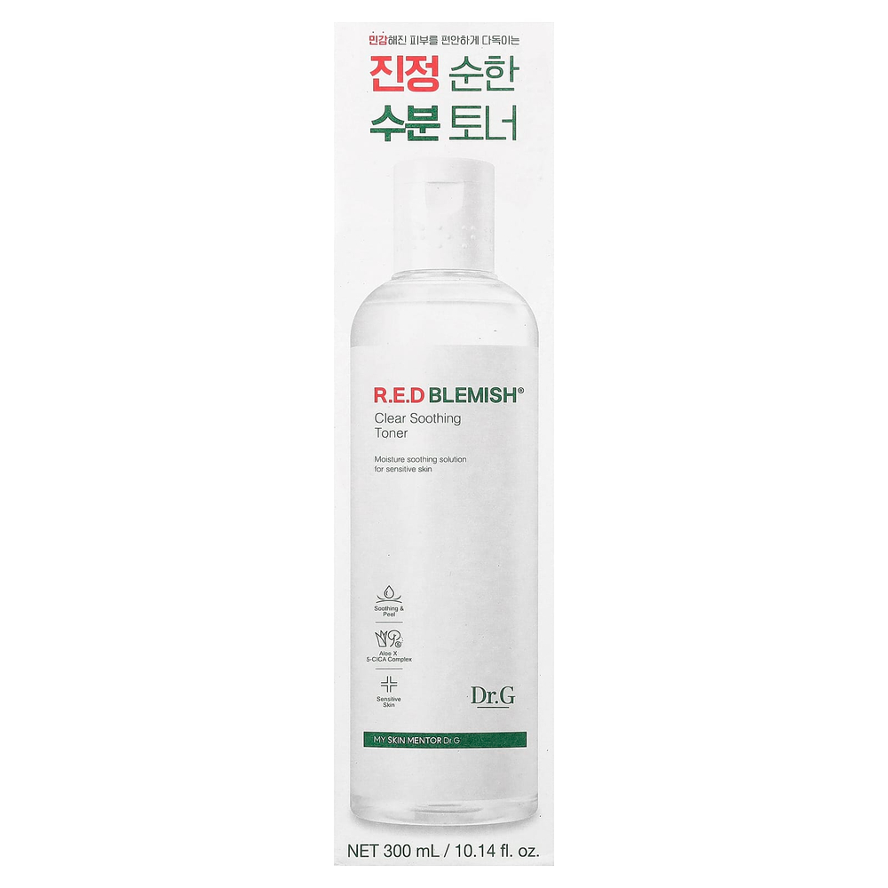 Dr. G, RED Blemish®, чистый успокаивающий тонер, для чувствительной кожи, 300 мл (10,14 жидк. унции)