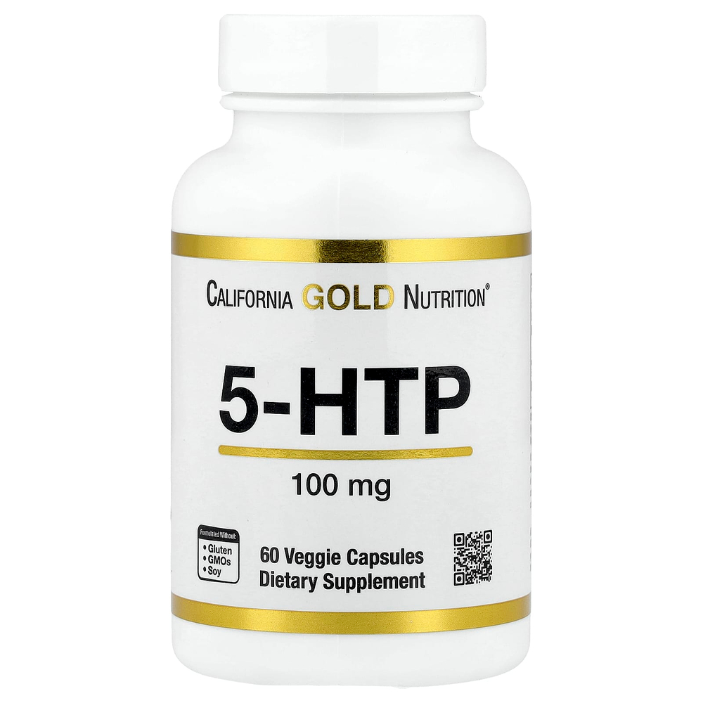 California Gold Nutrition, 5-HTP, 100 мг, 60 растительных капсул
