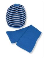 Детская шапка с шарфом для мальчика на весну и осень