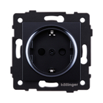 Розетка штепсельная SCHUKO 16A/250 В, черный Kollinger REA-002BK для Aspekt, Eleganz, Reflex