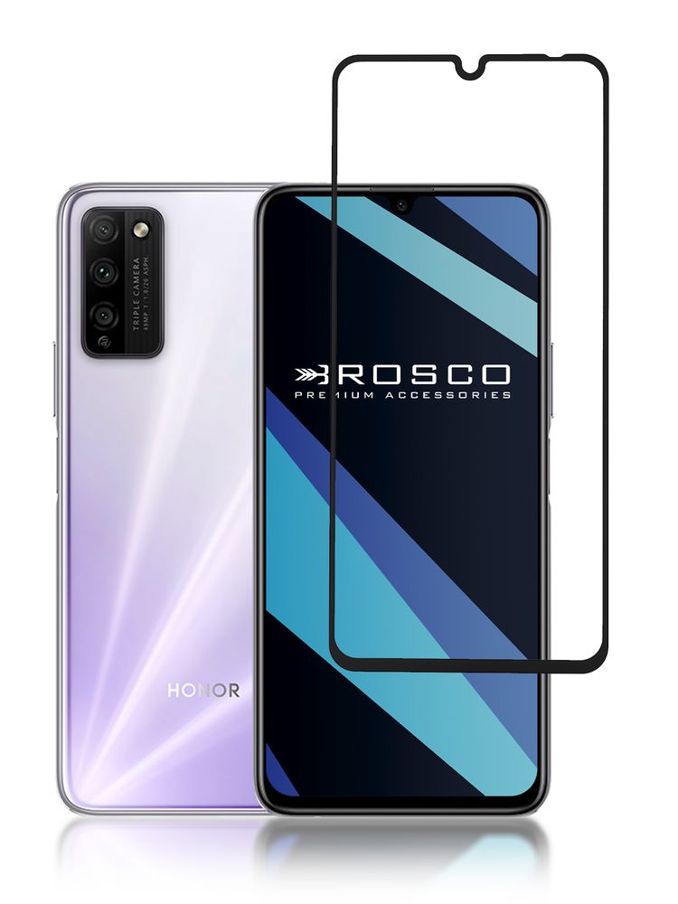 Защитное стекло ROSCO для Honor 30 Lite оптом (арт. HW-H30L-FSP-GLASS-BLACK)