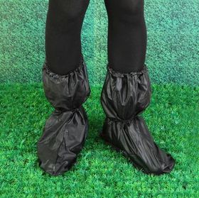 Многоразовые бахилы для обуви от дождя на резинке Длина стопы 30 см Чёрные