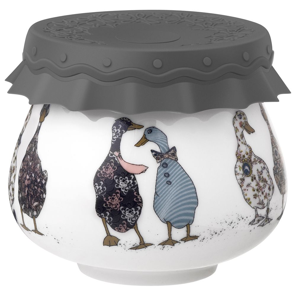 БАНКА LEFARD "FAMILY FARM" С СИЛИКОНОВОЙ КРЫШКОЙ 9*9*7,5 CM 300 МЛ