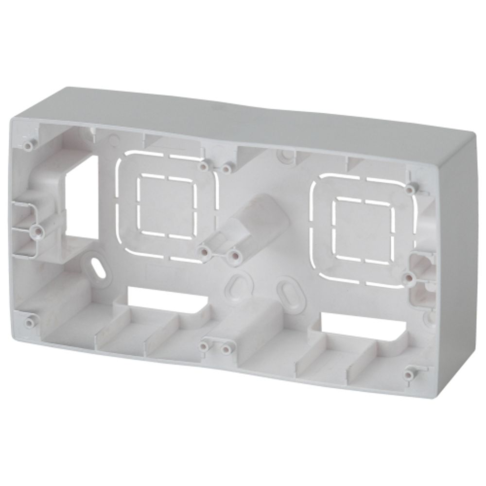 12-6102-03 ЭРА Коробка наклад. монтажа 2 поста, Эра12, алюминий