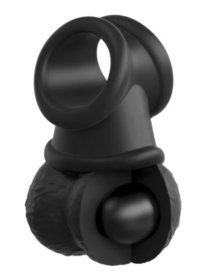 Кольцо-утяжелитель Swinging Silicone Balls (Цвет: черный)