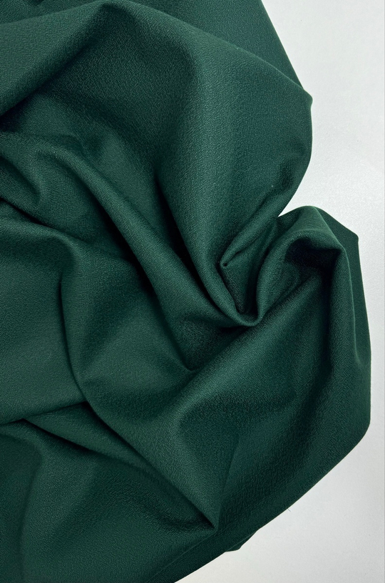 Креп шерсть, зеленый темный CF#24