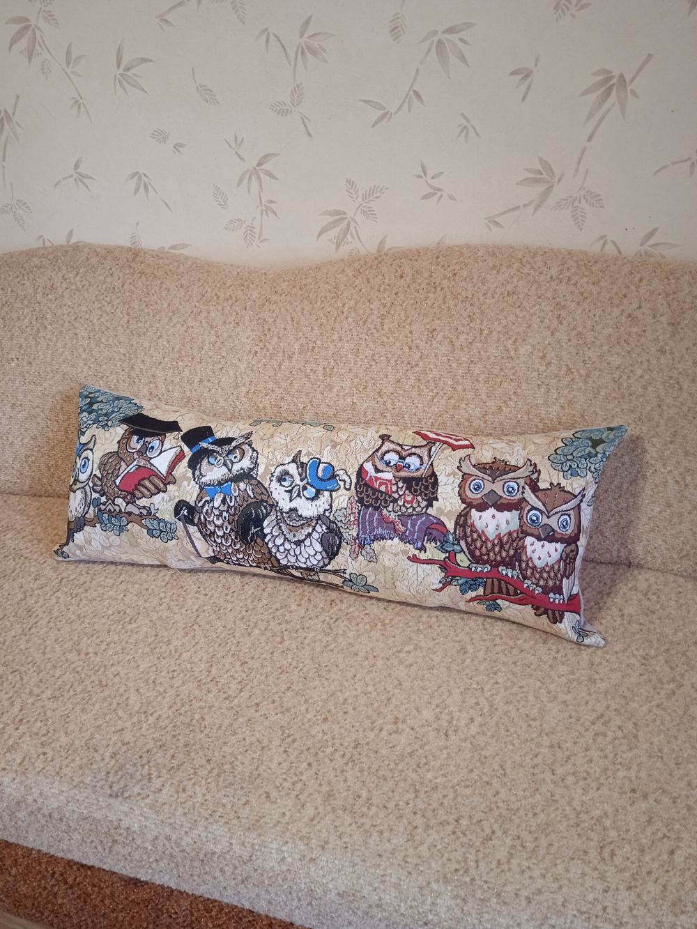 Декоративный гобеленовый чехол Совята 34х87