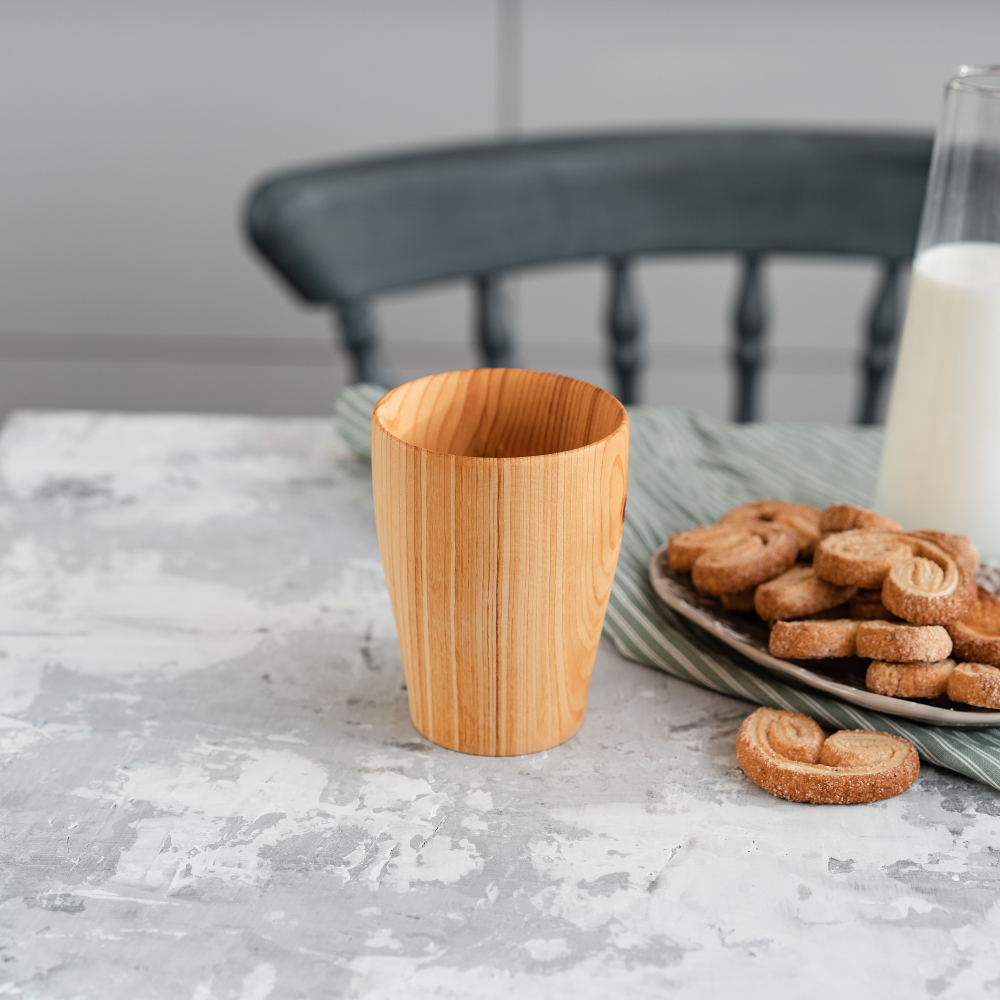 Деревянный стакан из натурального дерева сибирский кедр C30