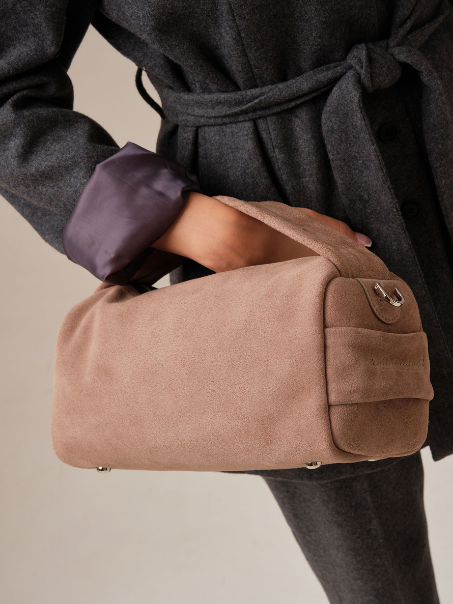 Замшевая сумка Solea DBR 31365 капучино