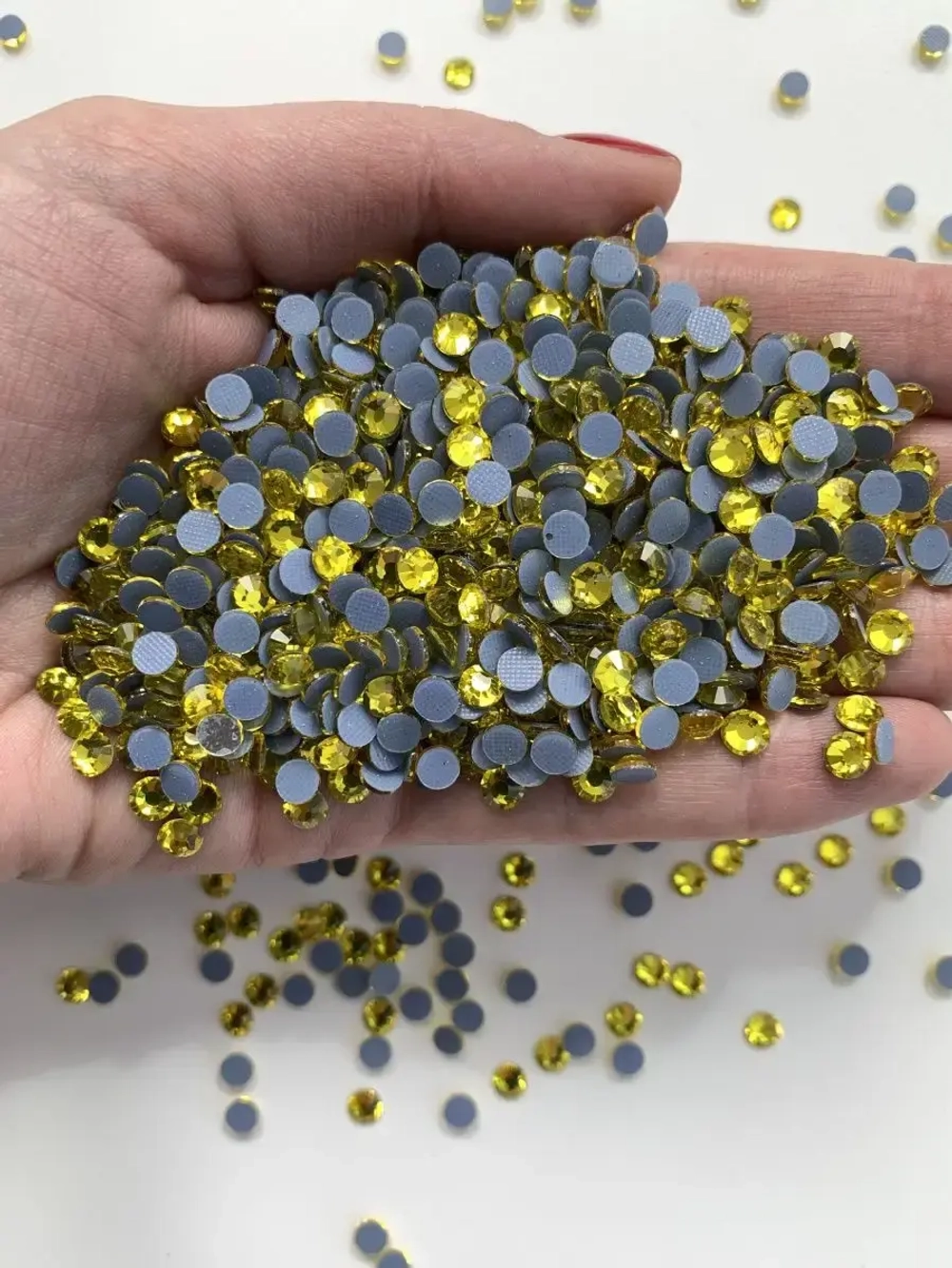 Стразы термоклеевые стекло ss20 Citrine