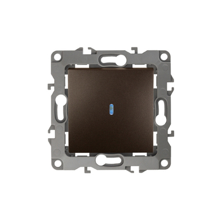 12-1102-13 ЭРА Выключатель с подсветкой, 10АХ-250В, IP20, Эра12, бронза