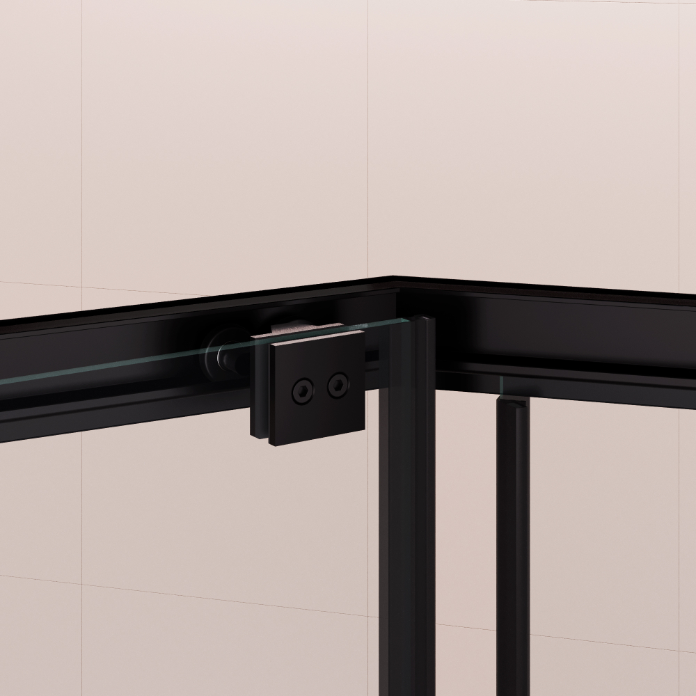 Душевой уголок стекло 6 мм, пятиугольный, форма трапеция, раздвижная дверь, RGW PA-86B (Прозрачное, 900x900)