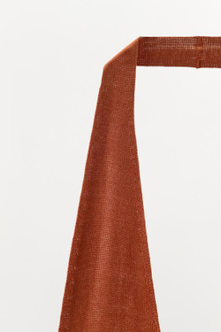 ZARA БЕСШОВНЫЙ ТОП ХАЛТЕР ИЗ 100% ШЕЛКА, КРАСНОВАТЫЙ