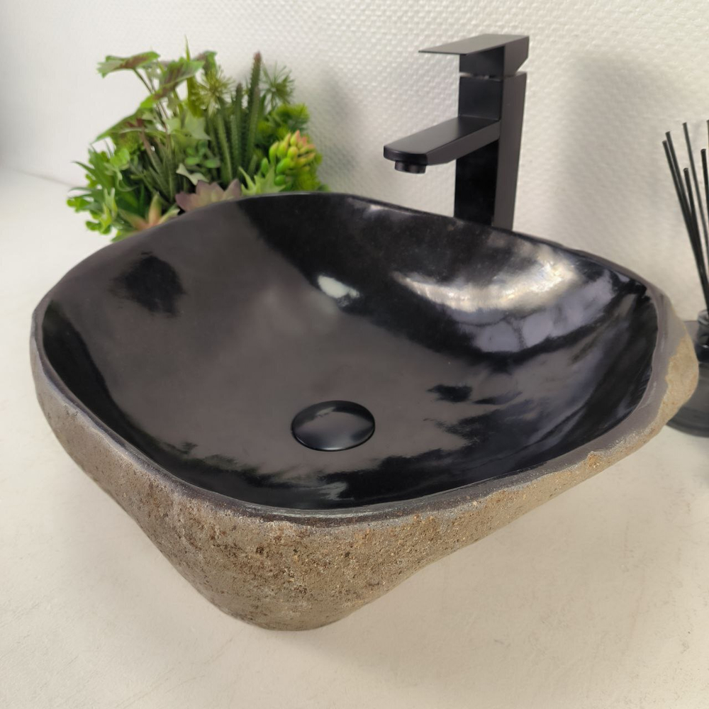 Раковина из речного камня RS-65093 46*40*15 0861