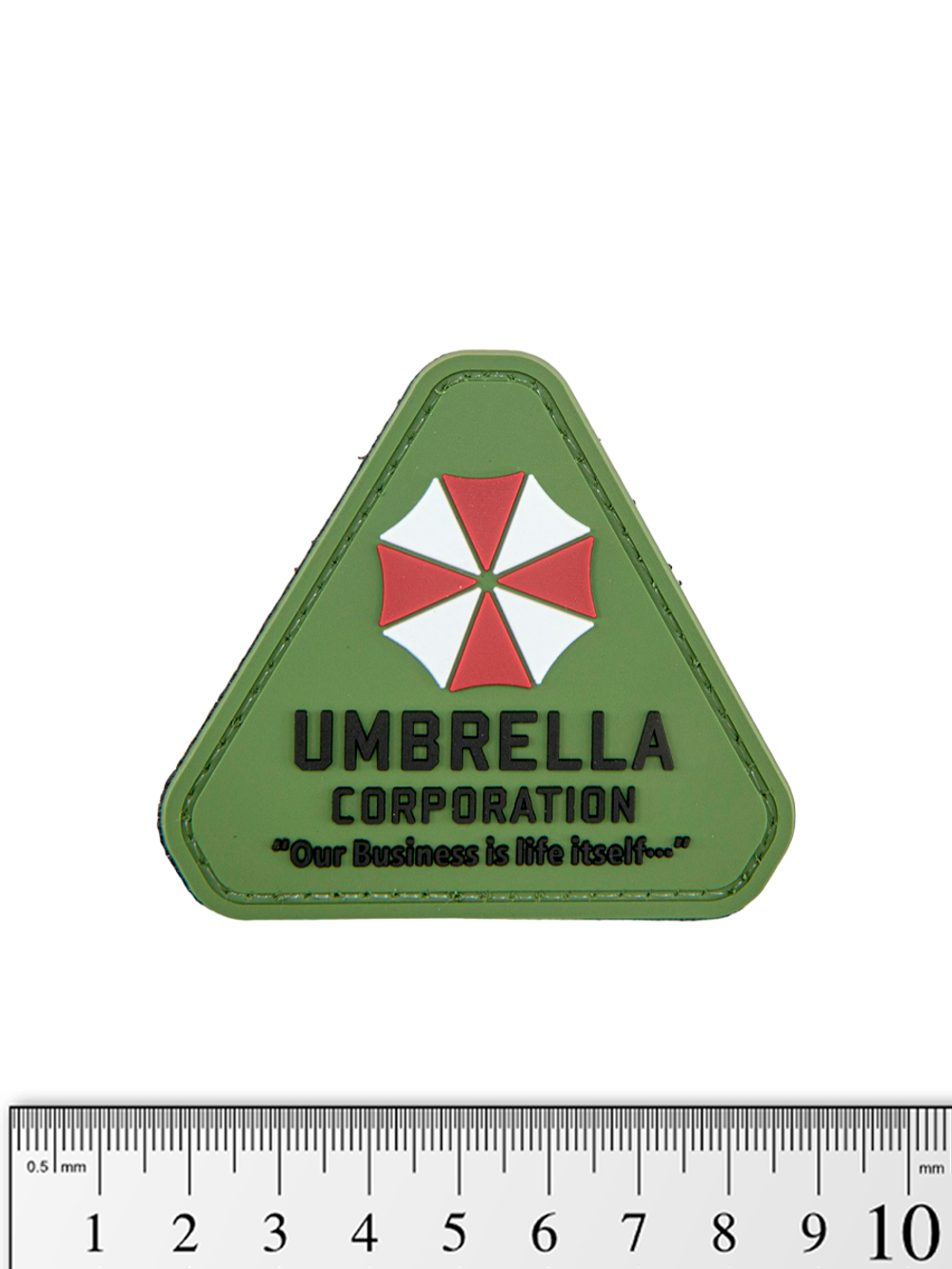 Шеврон Umbrella Corporation. Our Business is life itself треугольник PVC. Олива