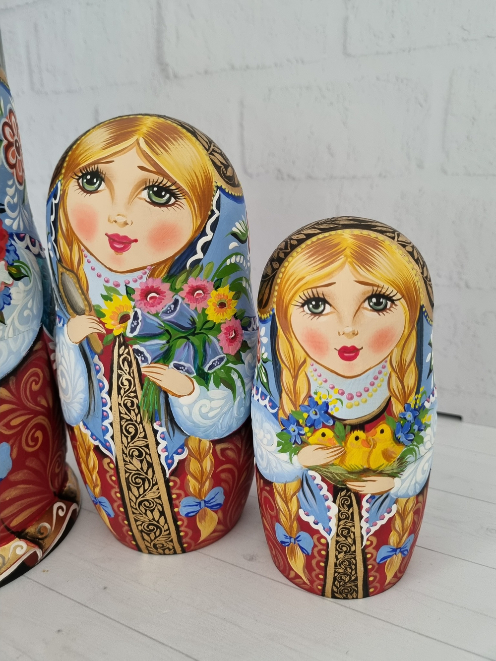 Матрешка с котиком, авторская 7 мест