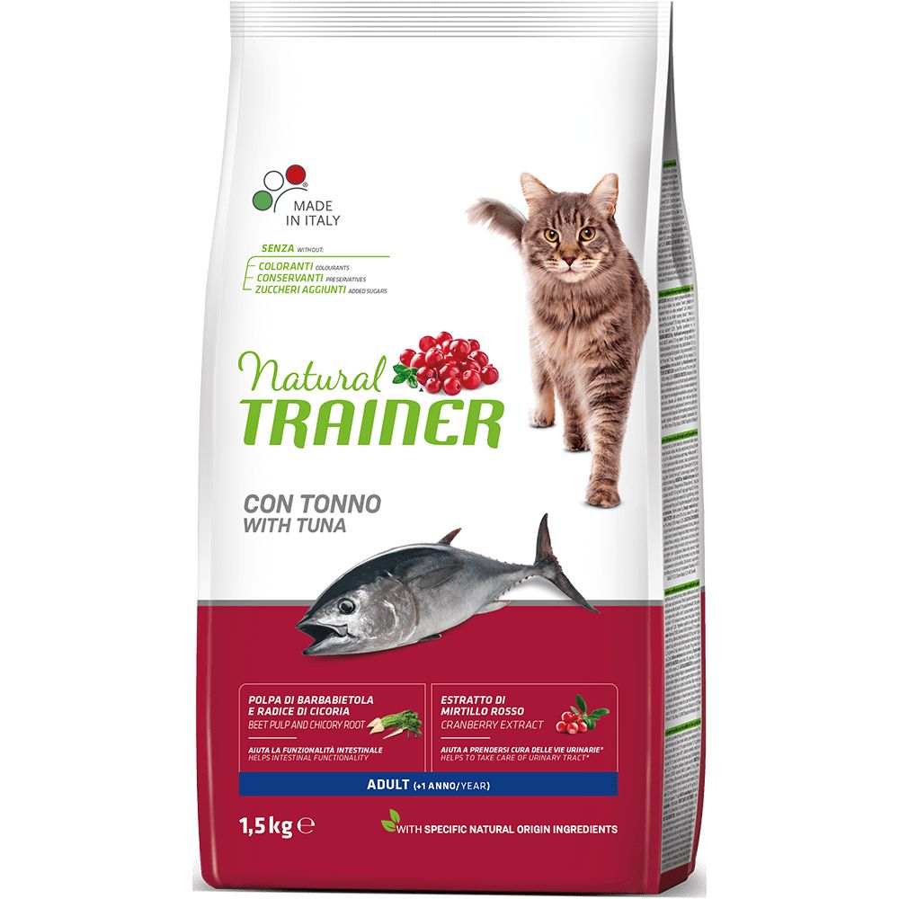 Сухой корм Trainer Natural CAT ADULT WITH TUNA для взрослых кошек с тунцом 1,5 кг