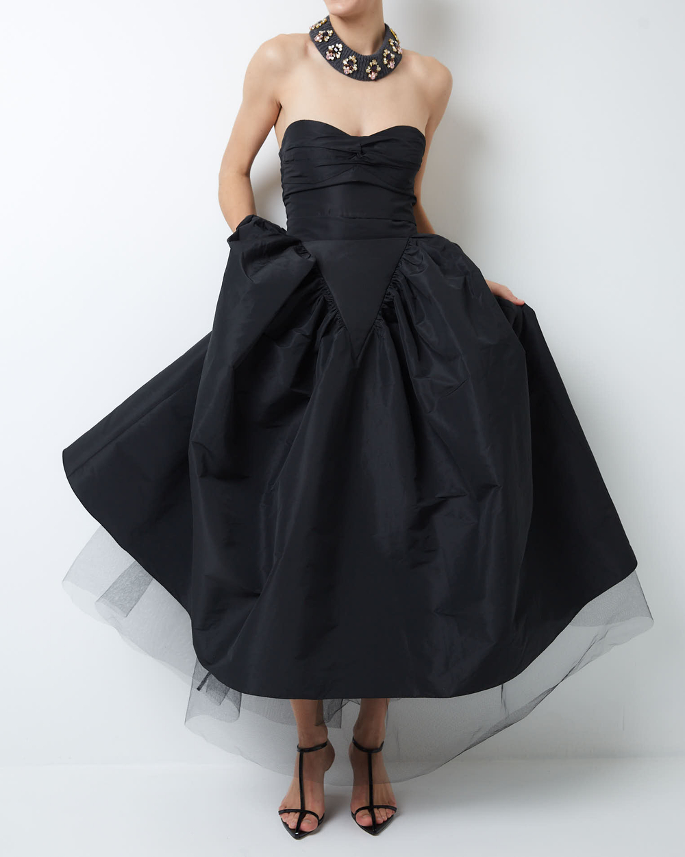 Юбка из тафты черный