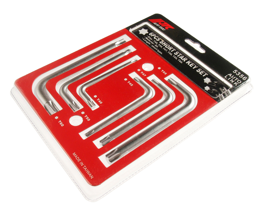 Набор ключей TORX T40-T60 Г-образных 6 предметов JTC