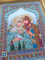 И-26 Набор для вышивания хрустальными камнями Святые Петр и Феврония