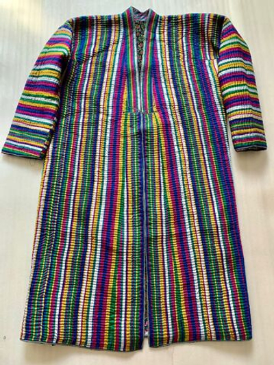 Узбекский халат в полоску р.56