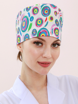 Колпак медицинский К-117 круги на белом