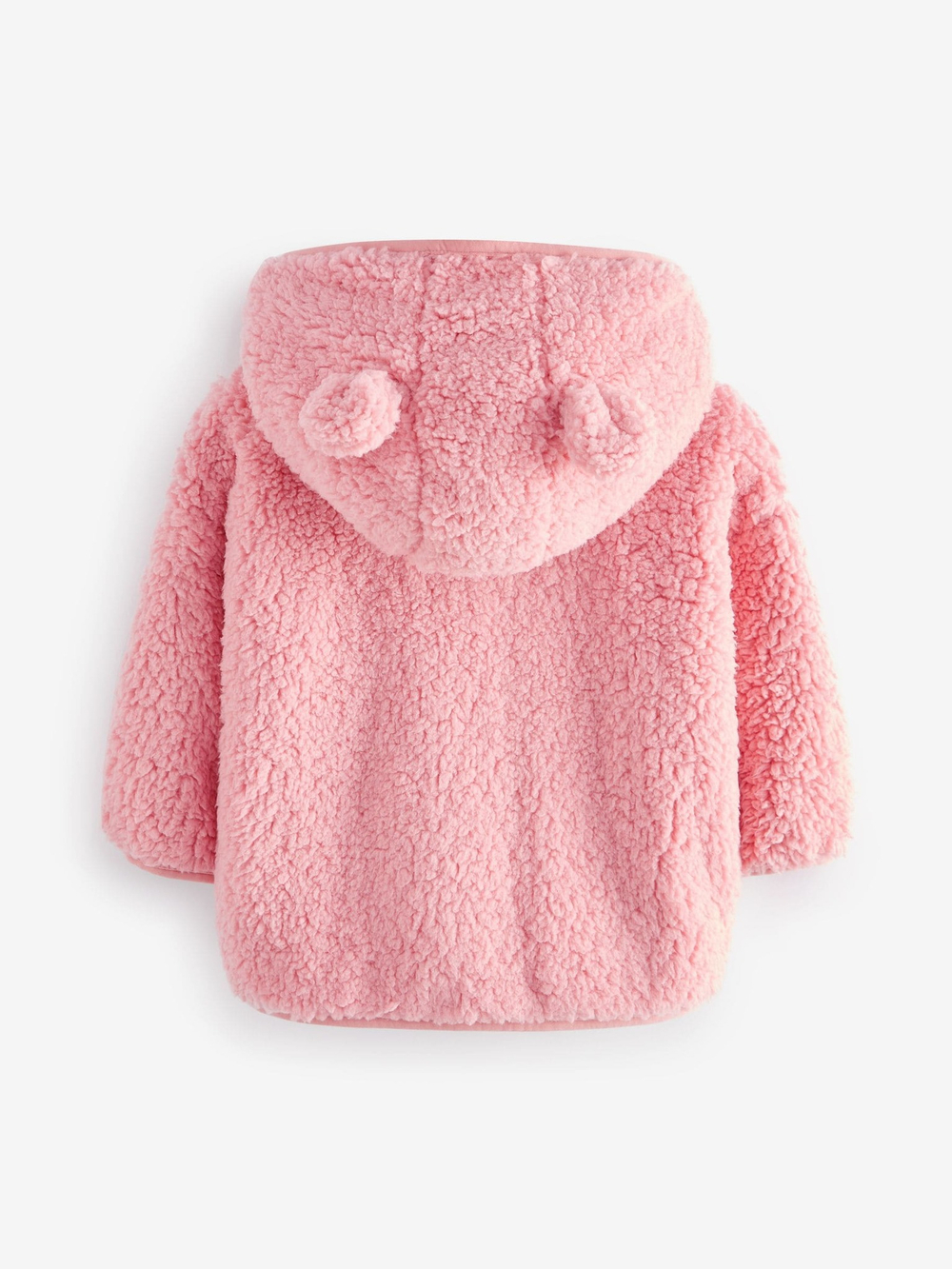 Куртка флисовая с капюшоном на молнии для девочки Next 378-049, Розовый