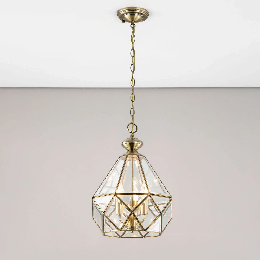 Citilux Витра-1 CL442130 Люстра подвесная витражная Бронза