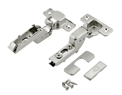 Петля внутренняя AQ V.2 Clip с эксцентриком без пружины (с заглушками и саморезами)