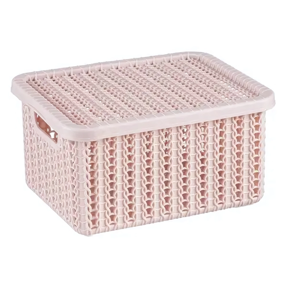 Коробка ВЯЗАНИЕ 1,5л с крышкой чайная роза 0,085,148х0,17м