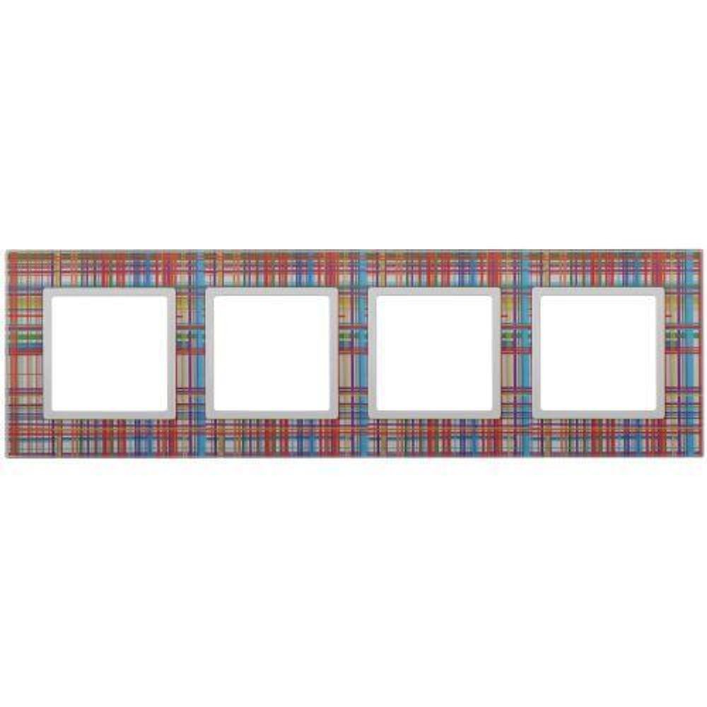 Рамка 4-м 14-5104-00 стекло Elegance прозрачный+бел. ЭРА Б0034523 Рамка 4-м 14-5104-00 стекло Elegance прозрачный+бел. ЭРА Б0034523