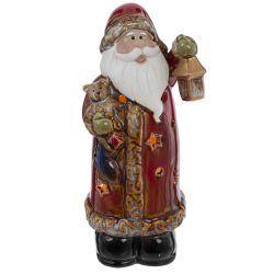 GAEM Фигурка декоративная c подсветкой "Дед Мороз" (LR44x3), L8 W7 H17,5 см, 2в.