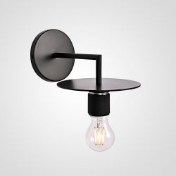 Бра Rh Utilitaire Knurled Disk Shade Sconce Black By Imperiumloft