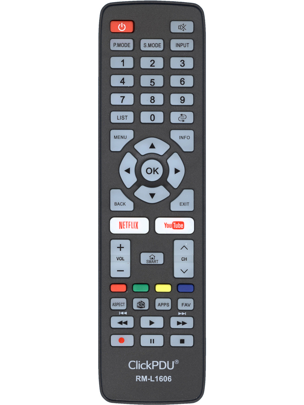 Пульт универсальный ClickPDU RM-L1606 (multibrand 6 в 1)