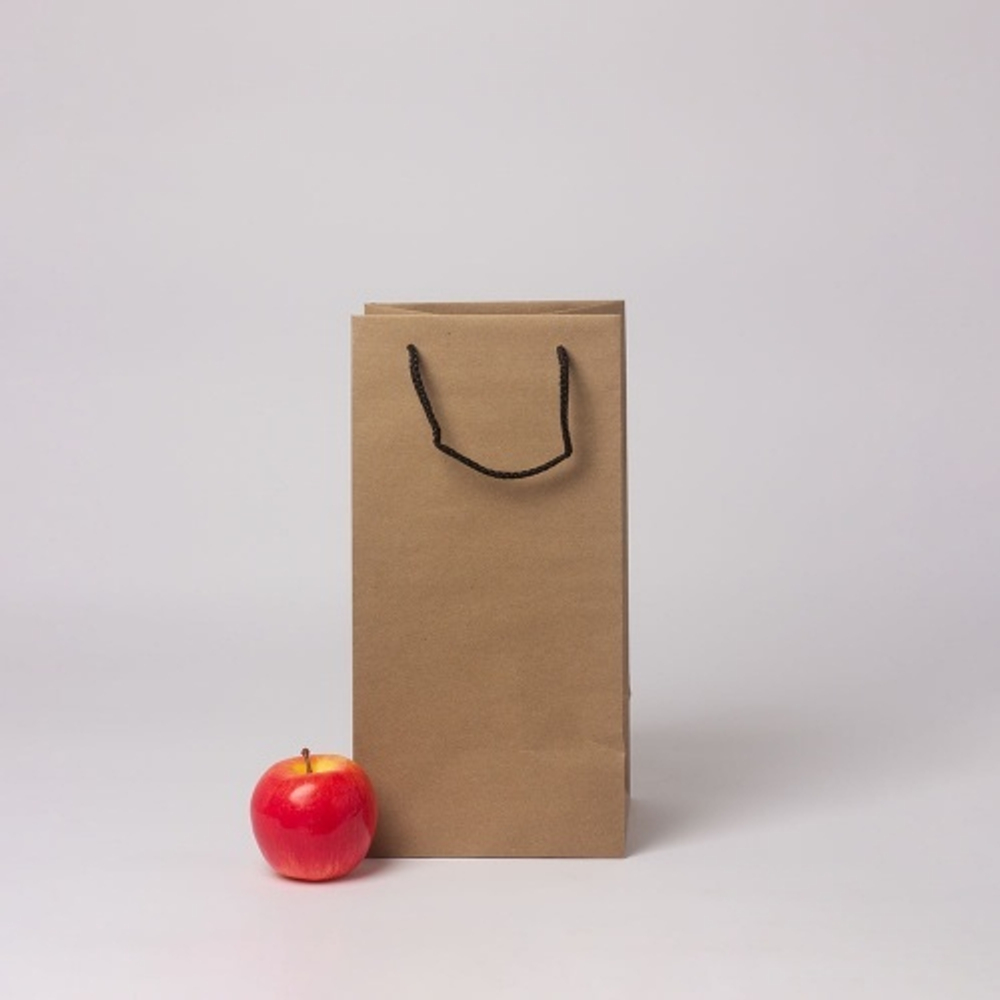 Пакет 17x35x15, коричневый, натуральный крафт