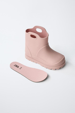 ZARA РЕЗИНОВЫЕ САПОГИ, РОЗОВЫЙ