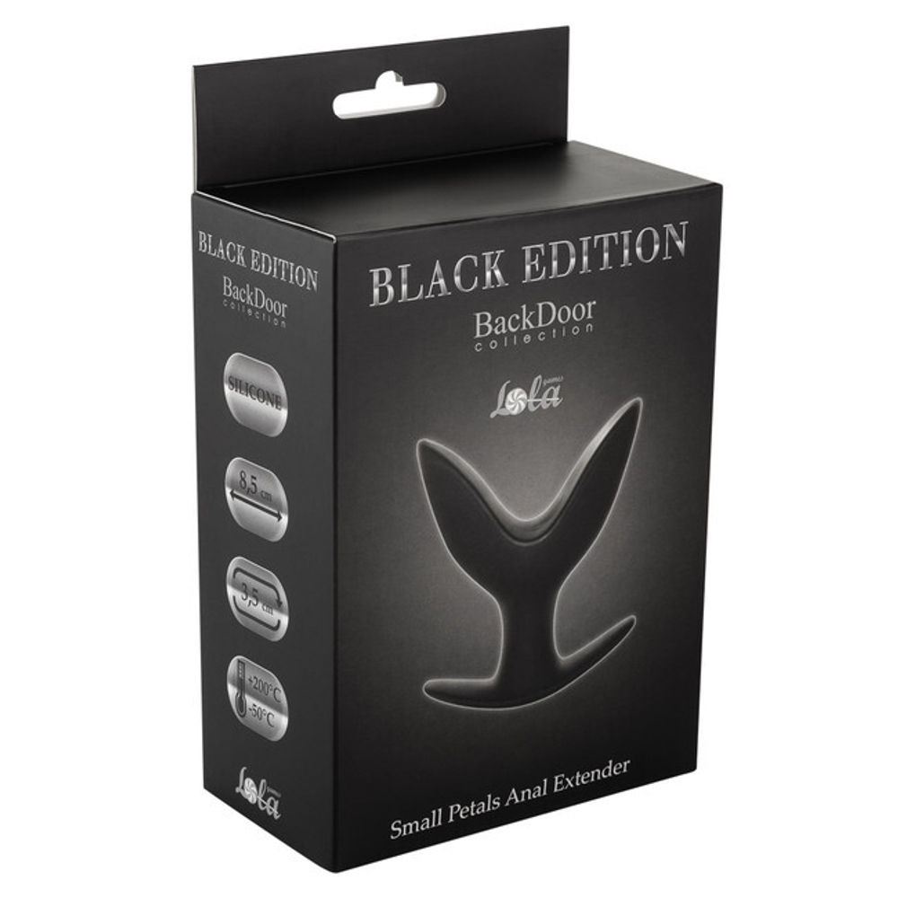 Раскрывающаяся анальная пробка для ношения Small Petals Anal Extender (малая) (Цвет: черный)