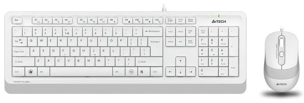 Клавиатура A4Tech Fstyler F1010 белый + мышь