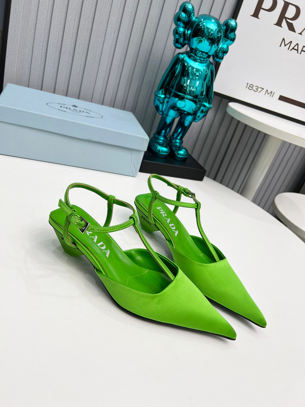 Prada Satin Slingback Pumps