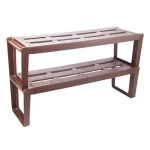 Этажерка для обуви Slip 2-х секционная (шоколадный)