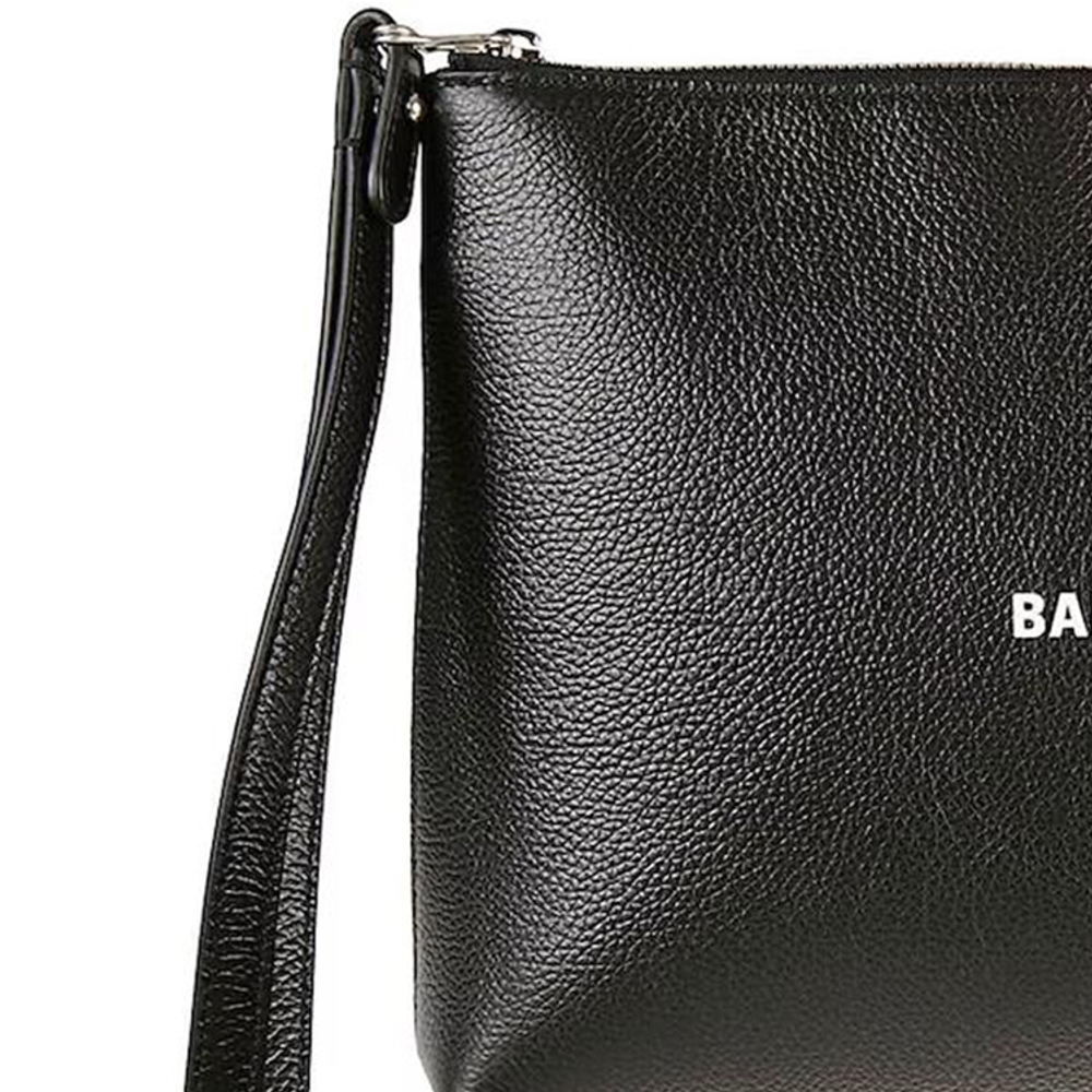 Balenciaga Logo Cash Pouch Black
