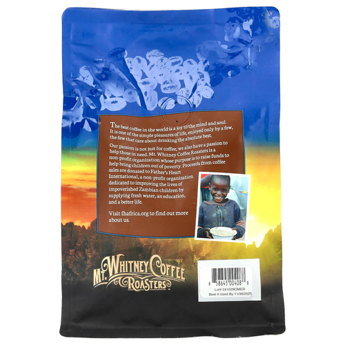 Mt. Whitney Coffee Roasters, органический кофе в зернах, вкус крепкого эспрессо, 340 г (12 унций)
