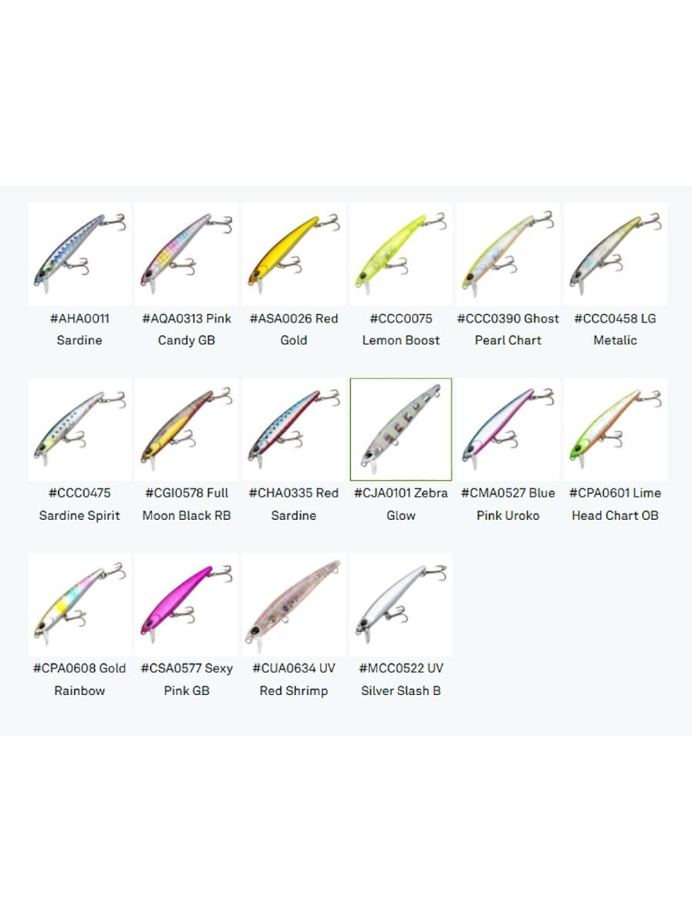 Воблер DUO Tetra Works Toto Slim 50 S, CJA0101 Zebra Glow