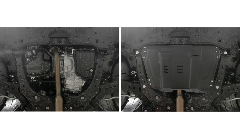 Защита картера и КПП AutoMax для Lexus ES VI (V - 2.5; 3.5) 2012-2018/Lexus ES VII (V - 2.0; 2.5; 3.5) 2018-2021 2021-н.в./Lexus RX 270/350 (V - 2.7; 3.5) 2008-2015/Lexus RX 200t/350/450h (V - 2.0; 3.5; 3.5 Hybrid) 2015-н.в./Lifan Murman (V - 1.8) МКПП 2017-н.в./Toyota Camry XV40 (V - 2.4; 3.5) 2006-2011/Toyota Camry XV50, XV70 (V - 2.0; 2.5; 3.5) 2011-2021 2021-н.в./Toyota Highlander U40, U50 (V - 3.5) 2010-2020/Toyota Venza I рестайлинг (V - 2.7) 2012-2016, сталь 1.4 мм, с крепежом, штампованная, AM.9519.1