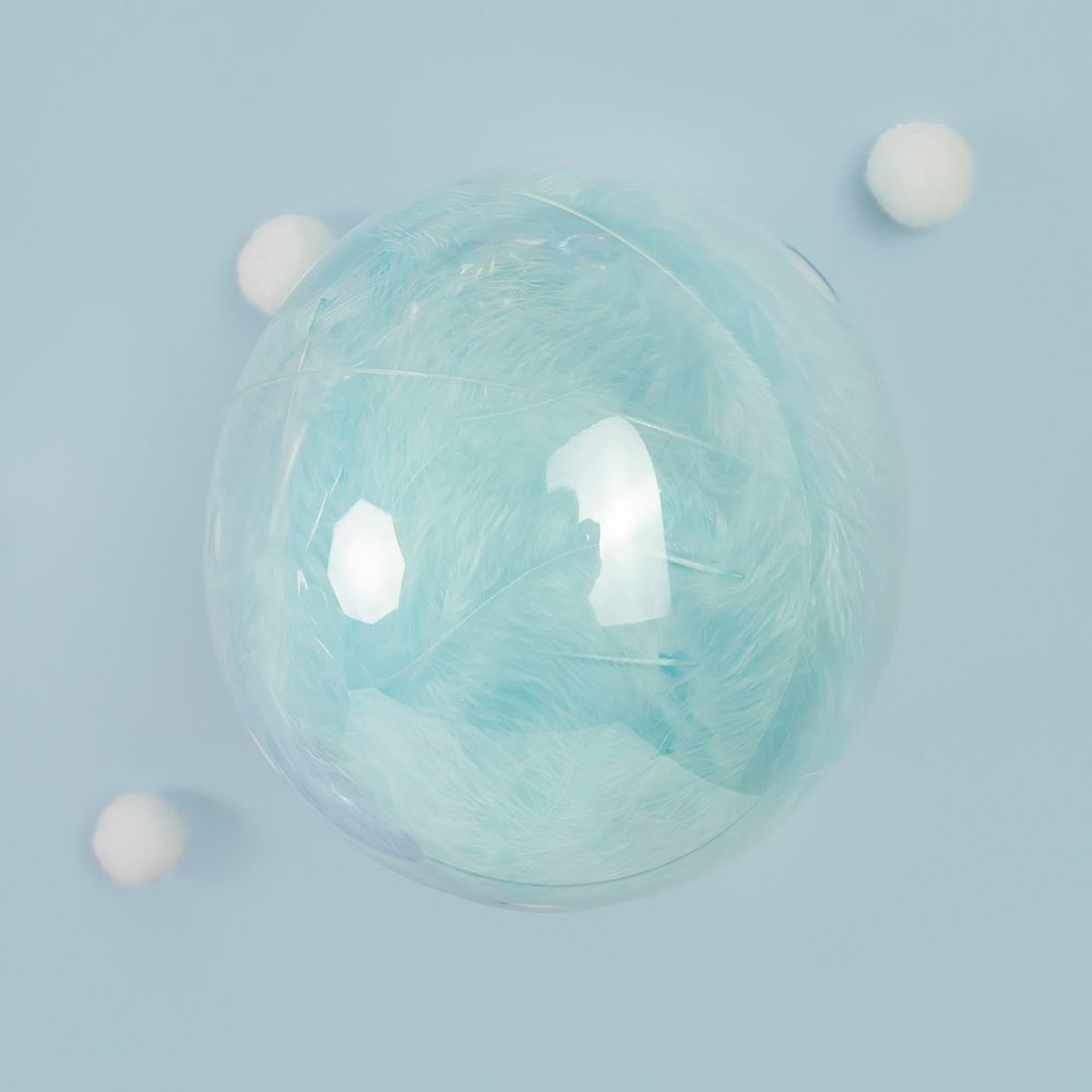 Шар (5''/13 см) Микро-Deco Bubble, Прозрачный, Кристалл, 1 шт.